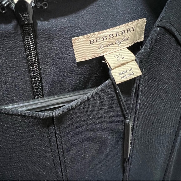 NWT Burberry Aria Black Pleated Dress Sz 4 US - Picture 4 of 4